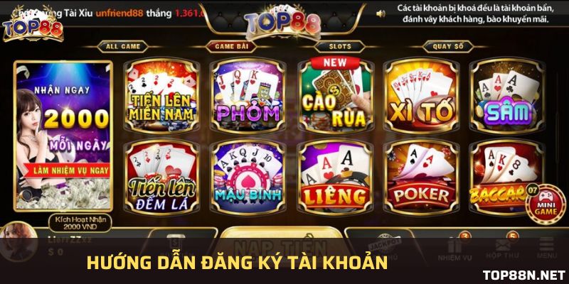 Các bước đăng ký, trở thành thành viên cổng game