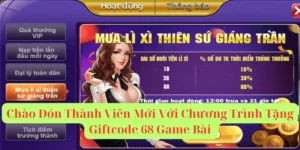 Giftcode 68 game bài - Chào đón thành viên mới 