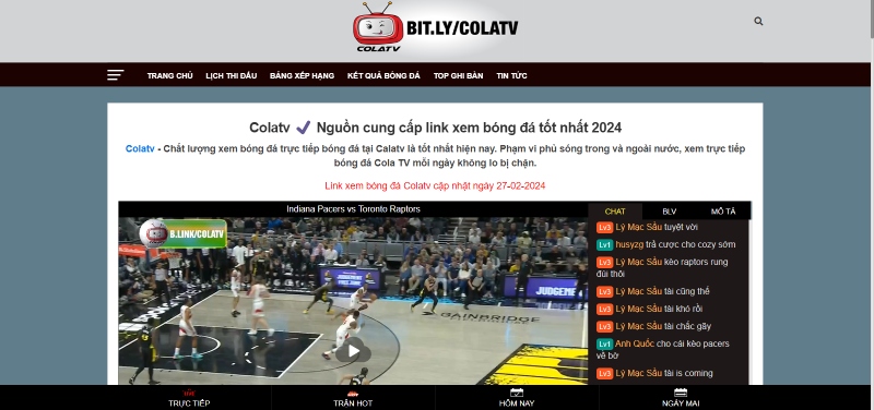 Giới thiệu trang web xem bóng đá uy tín Cola TV